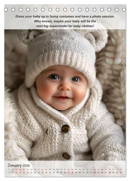 Produktbild: No more boredom for your baby (Desk Calendar 2026 DIN A5 portrait), CALVENDO 12 Month DeskCalendar