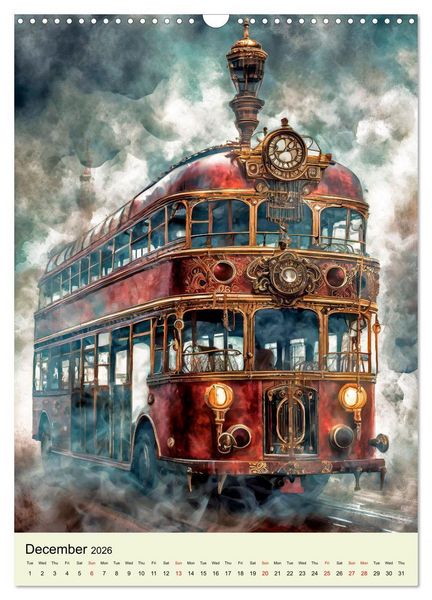 Produktbild: Retro Rides with Steam and Steel (Wall Calendar 2026 DIN A3 portrait), CALVENDO 12 Month Wall Calendar