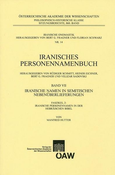 Produktbild: Iranisches Personennamenbuch Band VII/Faszikel 2:Iranische Namen in Semitischen Neben&uuml;berlieferungen