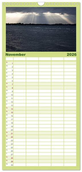 Produktbild: Familienplaner 2026 - Boltenhagen - Meer erleben mit 5 Spalten (Wandkalender, 21 x 45 cm) CALVENDO