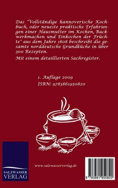 Produktbild: Vollst&auml;ndiges hannoverisches Kochbuch