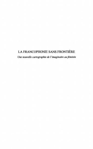 Produktbild: Francophonie sans frontiere la