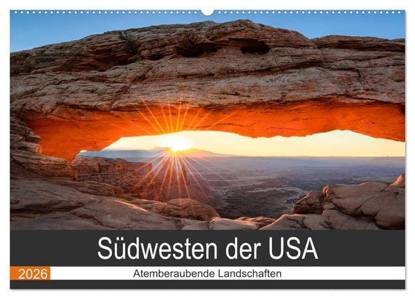 Produktbild: S&uuml;dwesten der USA - Atemberaubende Landschaften (Wandkalender 2026 DIN A2 quer), CALVENDO Monatskalender