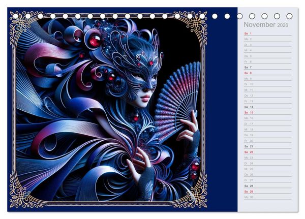 Produktbild: Gesichter als Leinwand (Tischkalender 2026 DIN A5 quer), CALVENDO Monatskalender