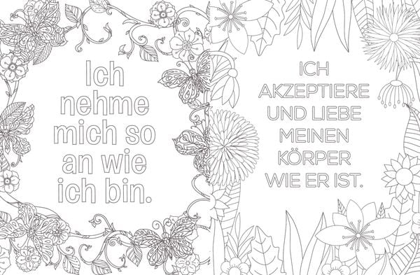 "Sag Ja zu dir selbst! 50 Sprüche und Motive zum Ausmalen für mehr