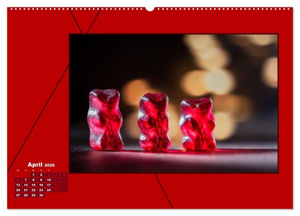 Produktbild: Powerfarbe Rot (Wandkalender 2026 DIN A2 quer), CALVENDO Monatskalender