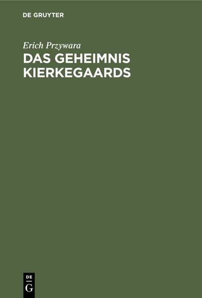 Produktbild: Das Geheimnis Kierkegaards