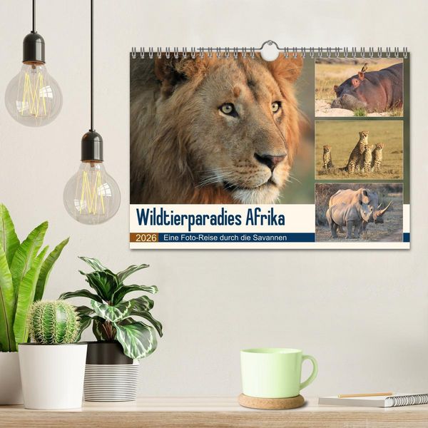 Produktbild: Wildtierparadies Afrika - Eine Foto-Reise durch die Savannen (Wandkalender 2026 DIN A4 quer), CALVENDO Monatskalender