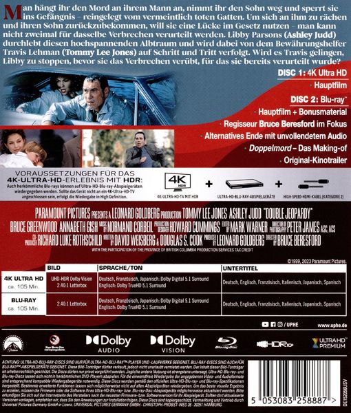 Doppelmord  (4K Ultra HD) (+ Blu-ray)