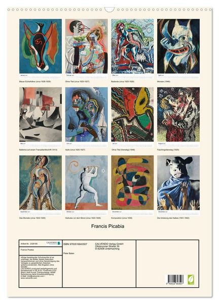 Produktbild: Francis Picabia (Wandkalender 2027 DIN A2 hoch), CALVENDO Monatskalender