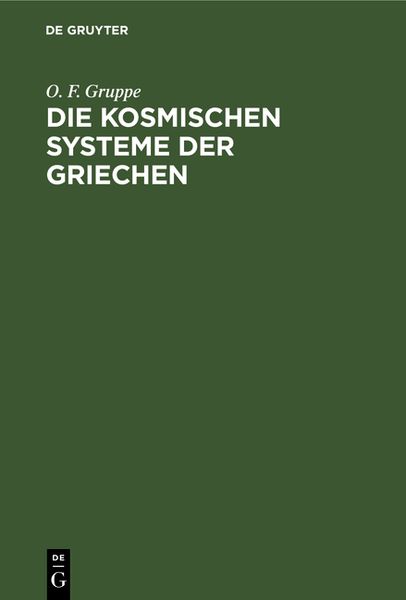 Produktbild: Die kosmischen Systeme der Griechen