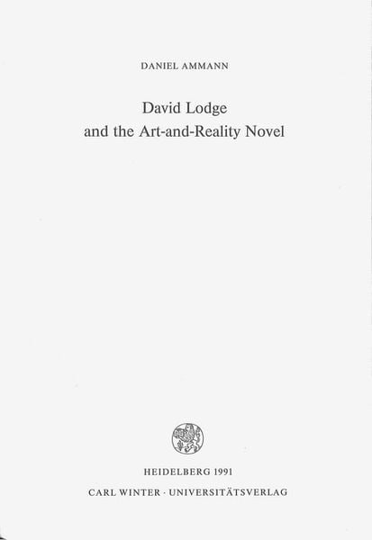Produktbild: David Lodge and the Art-and-Reality Novel