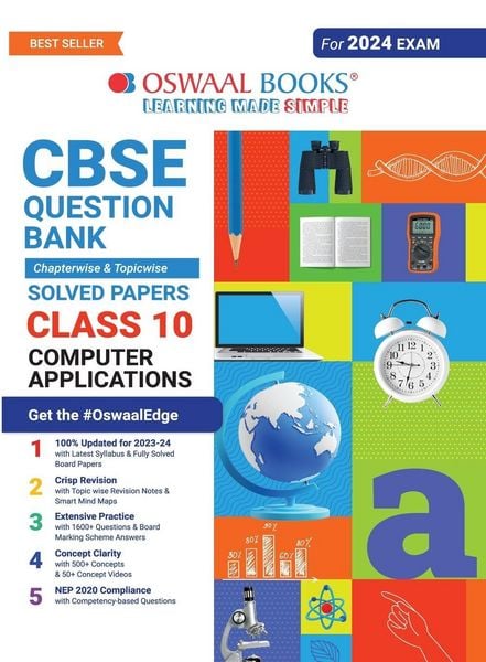 Produktbild: Oswaal CBSE Class 10 Computer Application Question Bank (2024 Exam)