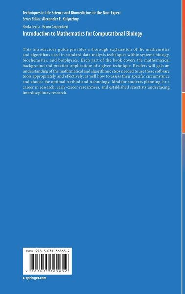 Produktbild: Introduction to Mathematics for Computational Biology