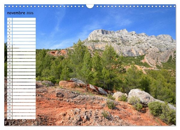 Produktbild: La Montagne Sainte-Victoire &ndash; dans les pas de C&eacute;zanne (Calendrier mural 2026 DIN A3 vertical), CALVENDO calendrier mensuel