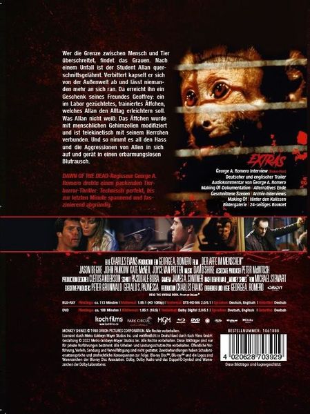Produktbild: Der Affe im Menschen (George A. Romero) - Mediabook (+ DVD) (+ Bonus-Blu-ray)