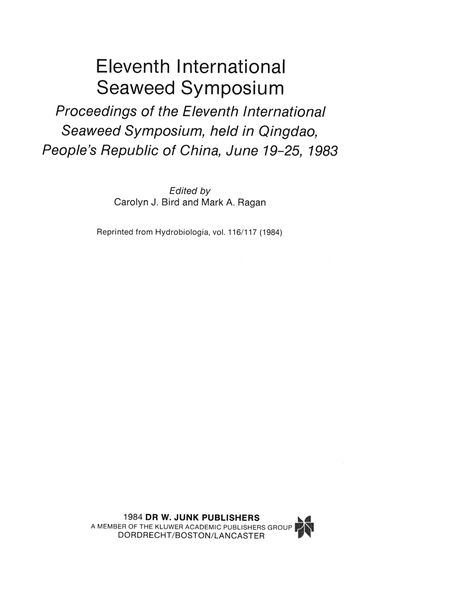 Produktbild: Eleventh International Seaweed Symposium