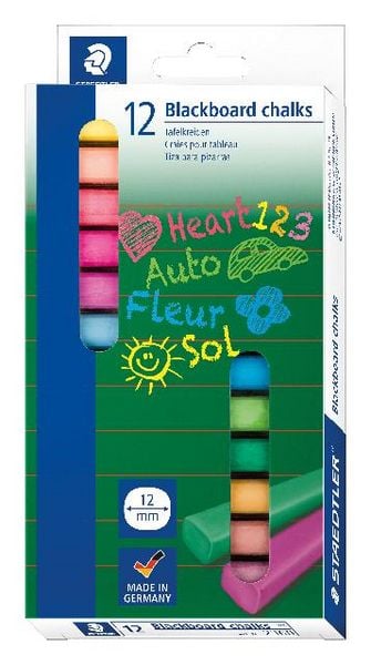 Produktbild: STAEDTLER Wandtafelkreide farbig 12 St&uuml;ck