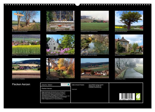 Produktbild: Flecken Aerzen (hochwertiger Premium Wandkalender 2026 DIN A2 quer), Kunstdruck in Hochglanz