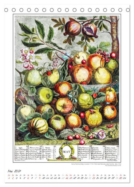 Produktbild: Henry Fletcher. Blumen und Fr&uuml;chte - Kunstkalender (Tischkalender 2027 DIN A5 hoch), CALVENDO Monatskalender
