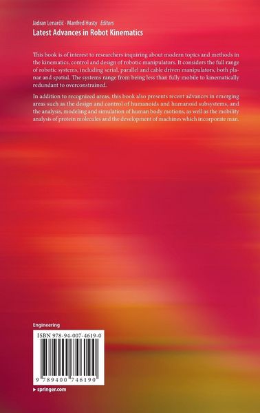 Produktbild: Latest Advances in Robot Kinematics