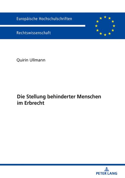 Produktbild: Die Stellung behinderter Menschen im Erbrecht