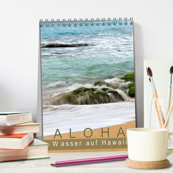 Produktbild: Aloha - Wasser auf Hawaii (Tischkalender 2026 DIN A5 hoch), CALVENDO Monatskalender