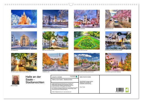 Produktbild: Halle an der Saale - Stadtansichten (Wandkalender 2026 DIN A2 quer), CALVENDO Monatskalender