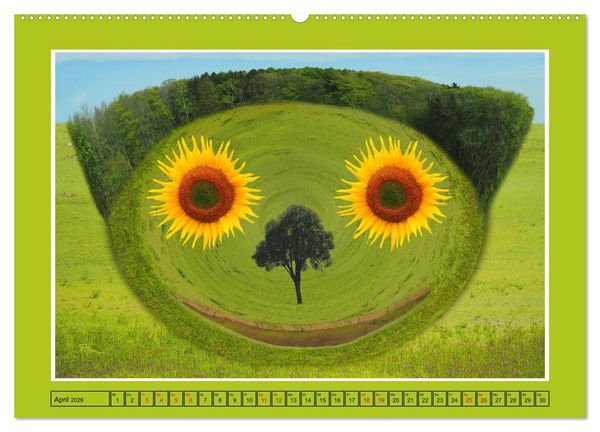 Produktbild: L&auml;cheln in Landschaften (hochwertiger Premium Wandkalender 2026 DIN A2 quer), Kunstdruck in Hochglanz