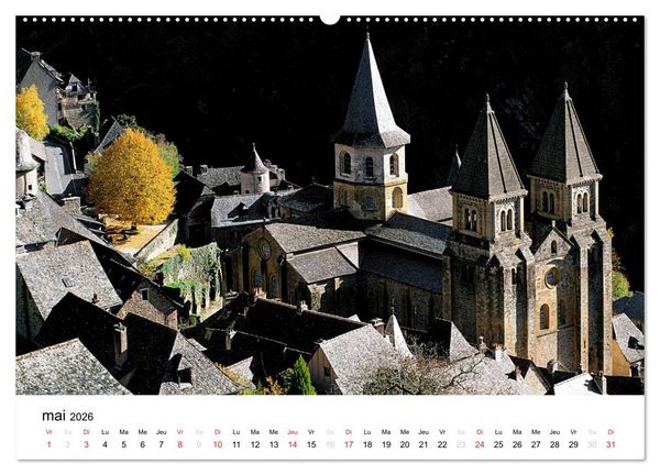 Produktbild: Abbatiale de Conques (Calendrier mural 2026 DIN A2 vertical) calendrier de bureau