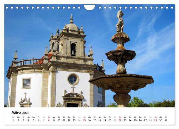 Produktbild: Jakobsweg - Camino Portugues Central (Wandkalender 2026 DIN A4 quer), CALVENDO Monatskalender