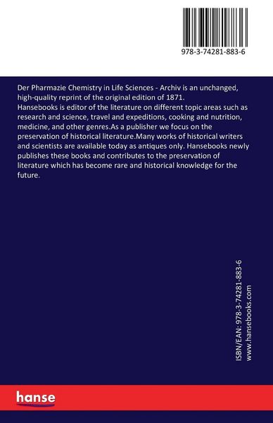 Produktbild: Der Pharmazie Chemistry in Life Sciences