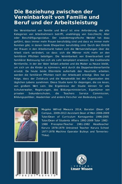 Produktbild: Die Beziehung zwischen der Vereinbarkeit von Familie und Beruf und der Arbeitsleistung