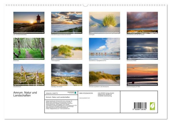 Produktbild: Amrum. Natur und Landschaften (hochwertiger Premium Wandkalender 2027 DIN A2 quer), Kunstdruck in Hochglanz