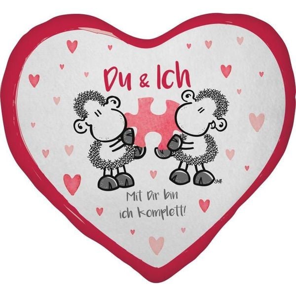 Produktbild: Pl&uuml;schkissen Motiv Du & ich
