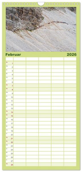 Produktbild: Familienplaner 2026 - Wege durchs neue Jahr mit 5 Spalten (Wandkalender, 21 x 45 cm) CALVENDO
