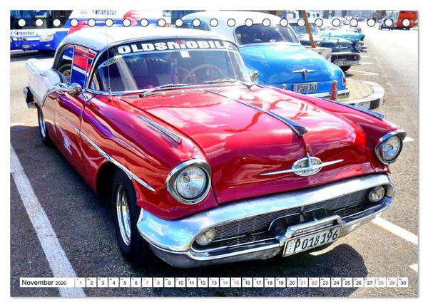 Produktbild: Golden Rocket 88 - Oldsmobile 1957 in Kuba (Tischkalender 2026 DIN A5 quer), CALVENDO Monatskalender