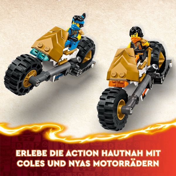 Produktbild: LEGO NINJAGO Kombi-Raupe des Ninja-Teams, 4-in-1-Set mit Rennauto 71820