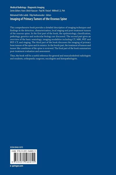 Produktbild: Imaging of Primary Tumors of the Osseous Spine