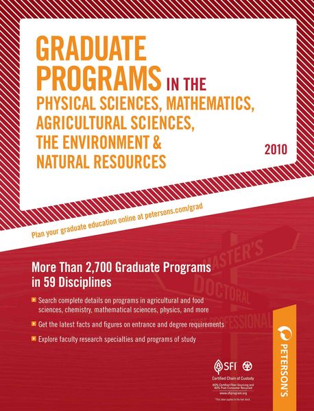 Produktbild: Peterson's Graduate Programs in the Physical Sciences, Mathematics, Agricultural Sciences, the Environment & Natural Resources