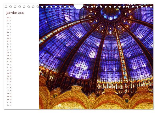 Produktbild: LES VITRAUX (Calendrier mural 2026 DIN A4 vertical), CALVENDO calendrier mensuel