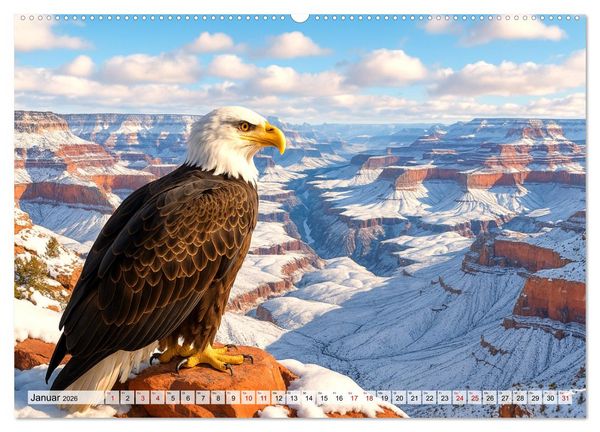 Produktbild: USA &ndash; von Yellowstone bis Texas - Cowboys, Pr&auml;rie und Bisons (Wandkalender 2026 DIN A2 quer), CALVENDO Monatskalender