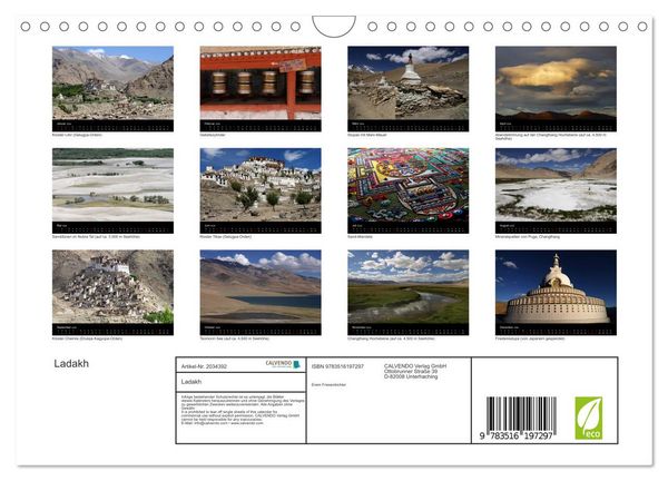 Produktbild: Ladakh (Wandkalender 2026 DIN A4 quer), CALVENDO Monatskalender