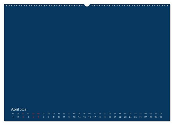 Produktbild: Bastelkalender - Dunkelblau (Wandkalender 2026 DIN A2 quer), CALVENDO Monatskalender