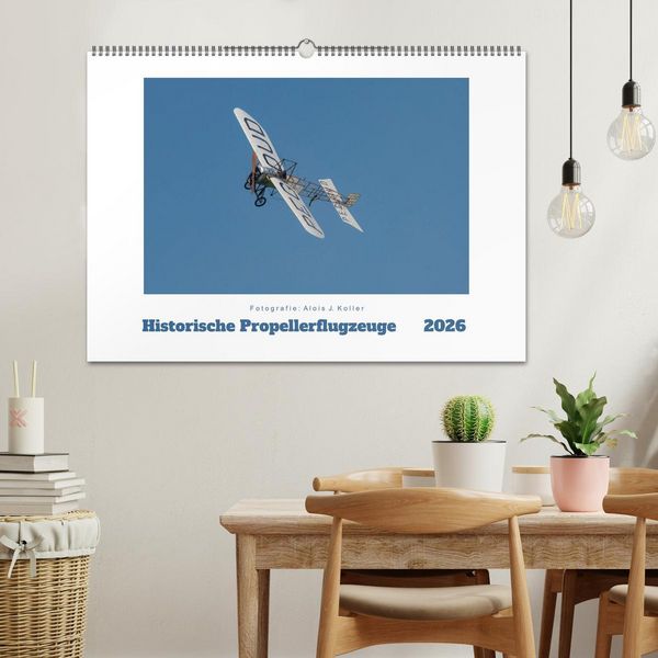 Produktbild: Historische Propellerflugzeuge 2026 (Wandkalender 2026 DIN A2 quer), CALVENDO Monatskalender