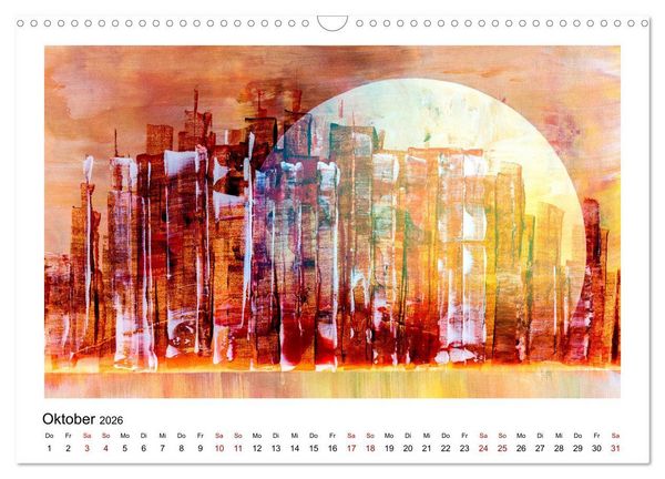 Produktbild: New Yorker Stadtansichten in abstrakter Malerei (Wandkalender 2026 DIN A3 quer), CALVENDO Monatskalender