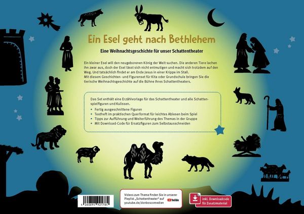 Ein Esel geht nach Bethlehem
