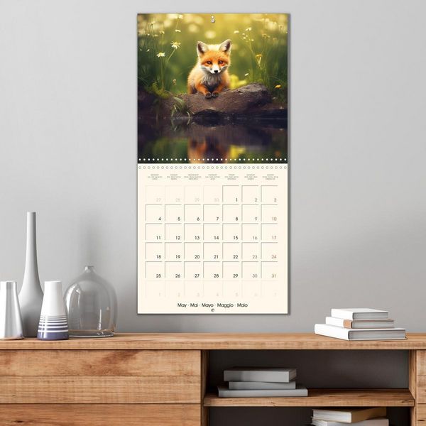 Produktbild: Les renards, des cr&eacute;atures si mignonnes (Calendrier mural carr&eacute; 2026 30x30 cm) Calendrier double avec une page pour vos prises de notes