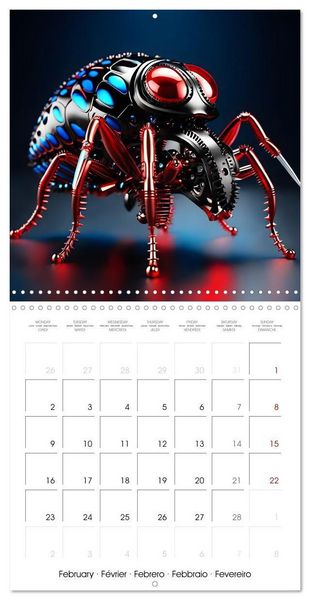 Produktbild: Mechanical Insects (Wall Calendar 2026 12 &times; 12 Inch) CALVENDO 12 Month Wall Calendar