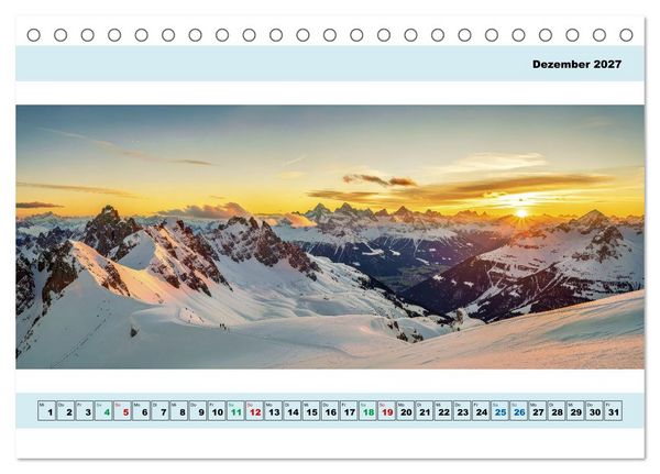 Produktbild: Alpen - Panorama - Mehr Aussicht geht nicht (Tischkalender 2027 DIN A5 quer), CALVENDO Monatskalender